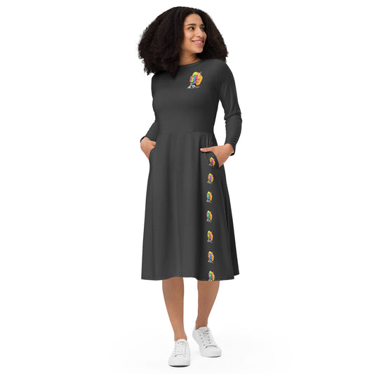 Allover Midi Kleid Eklipse AGC #5979