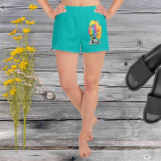 Recycelte Shorts für Damen Iris Blue AGC #5979