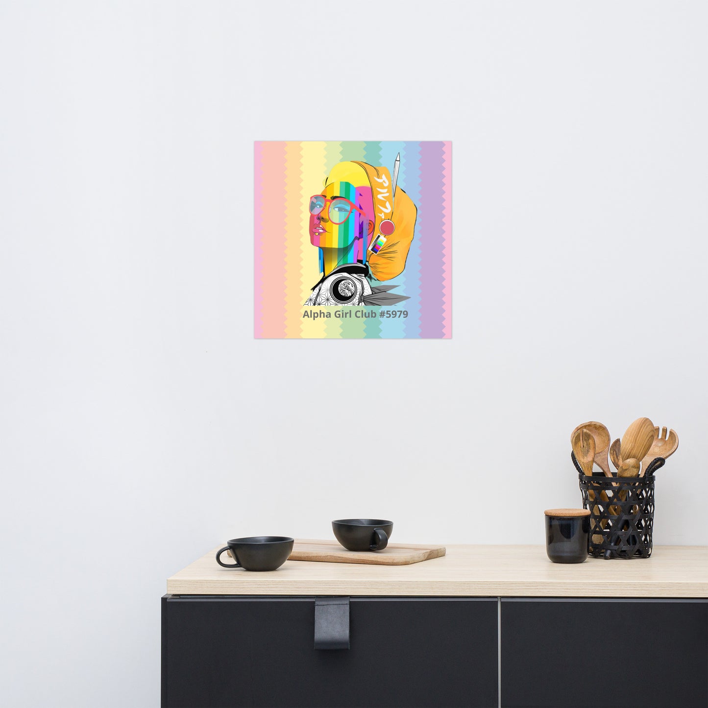 Poster aus mattem Papier Rainbow Colour AGC #5979